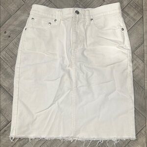 J. Crew White Pencil Skirt